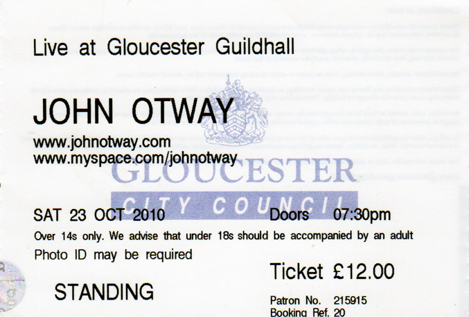 JOHN OTWAY Ticket